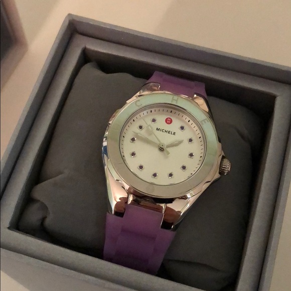 Michele Accessories - Michele Tahitian Jelly Bean Watch -purple Michele Accessories - Michele Tahitian Jelly Bean Watch -purple